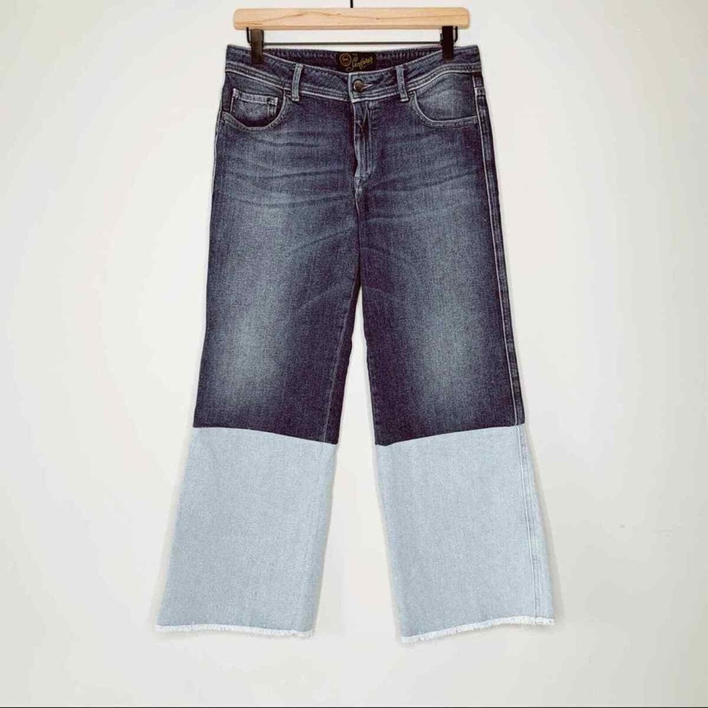 Seafarer Harry Two Tone Cropped Mid Rise Jeans